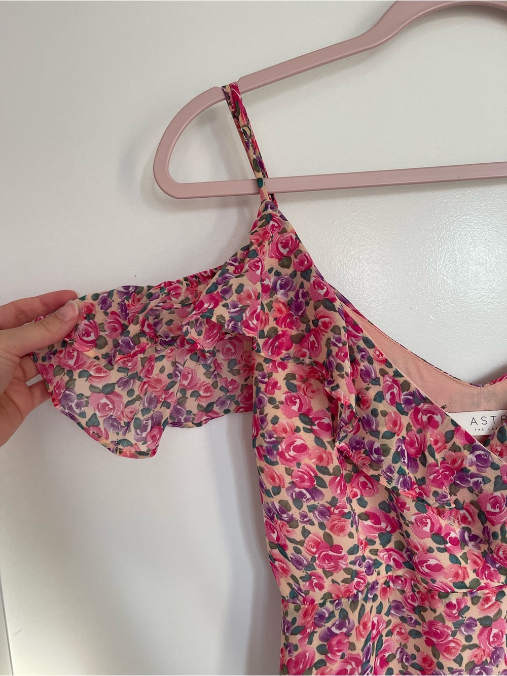 Astr Pink Floral Ruffle Maxi Dress - Picture 3 of 8